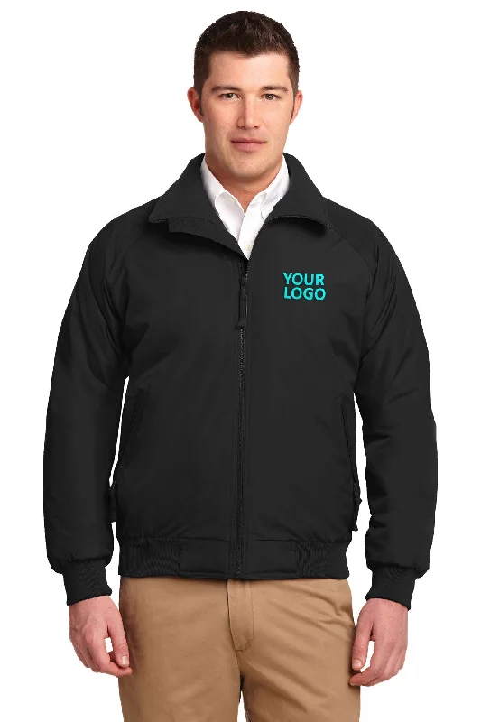 Anorak Jackets for Outdoor -Jackets with waterproof material-Port Authority Tall Challenger Custom Jackets, True Black/ True Black