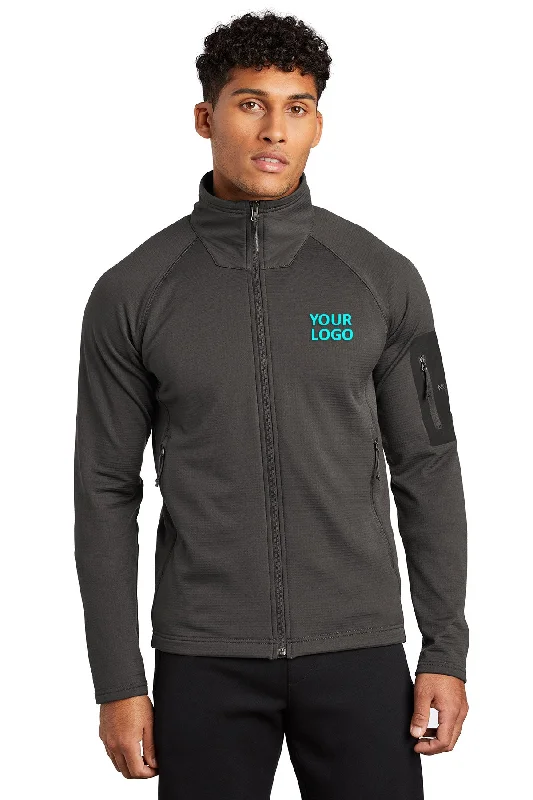 Khaki Jackets for Casual -Jackets for petite women-The North Face Mountain Peaks Full-Zip Fleece Jacket Asphalt Grey