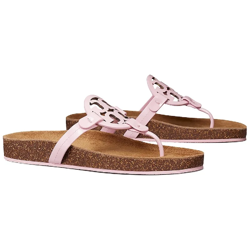 Stylish sandals for women with thick straps and chic buckle details for casual outfits-Sandals for rainy weather-Tory Burch Womens Miller Cloud Patent Leather Slip-On Slide Sandals