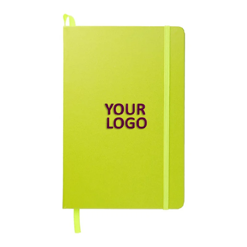 Expandable backpack for flexible storage capacity -JournalBooks Ambassador Hardcover Bound, Lime