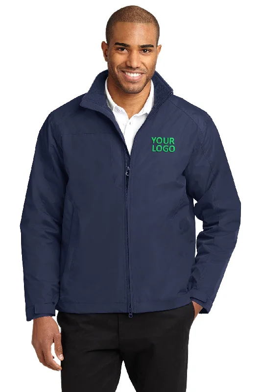 Hiking Jackets for Trail Walks -Jackets with zip-up closure-Port Authority Challenger II Custom Jackets, True Navy/True Navy