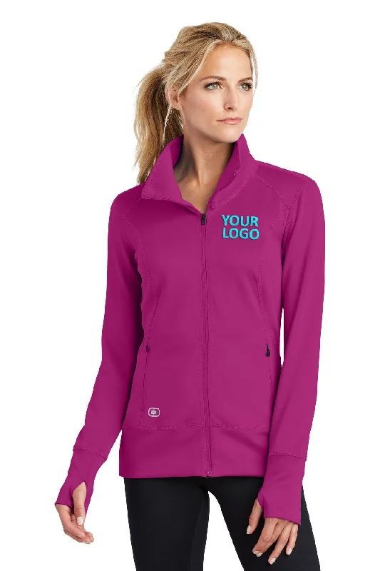 Christmas Jackets for Holiday -Jackets with suede finish-OGIO ENDURANCE Ladies Fulcrum Custom Jackets, Flush Pink