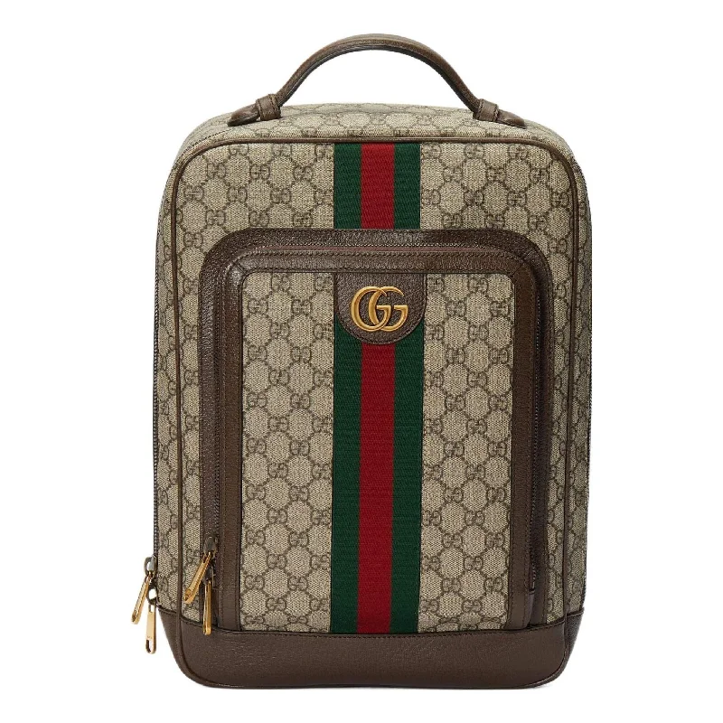 Foldable hiking backpack for ultralight trail use -Gucci Ophidia GG Medium Backpack 'Beige Ebony' 745718-FABYY-9744