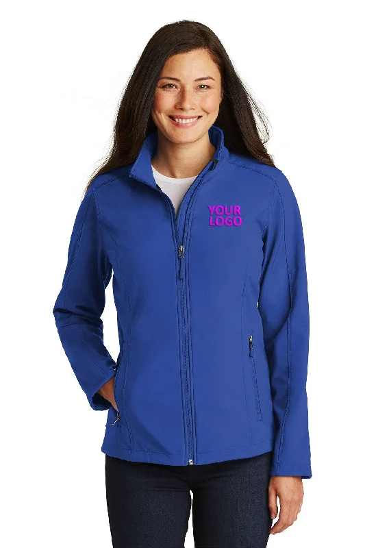 Wool Jackets for Cozy Feelings -Jackets for fall-Port Authority Ladies Core Soft Shell Customized Jackets, True Royal