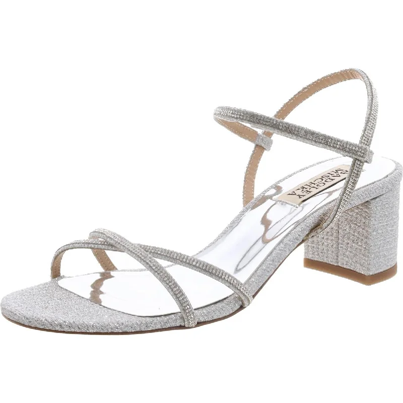 Casual sandals for men with slip-on design and cushioned support for easy wear-Sandals with gladiator design-Badgley Mischka Womens Open Toe Block Heel Slingback Sandals