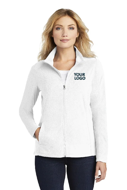 Sequined Jackets for Sparkle -Jackets for workwear-Port Authority Ladies MicroFleece Customized Jackets, White