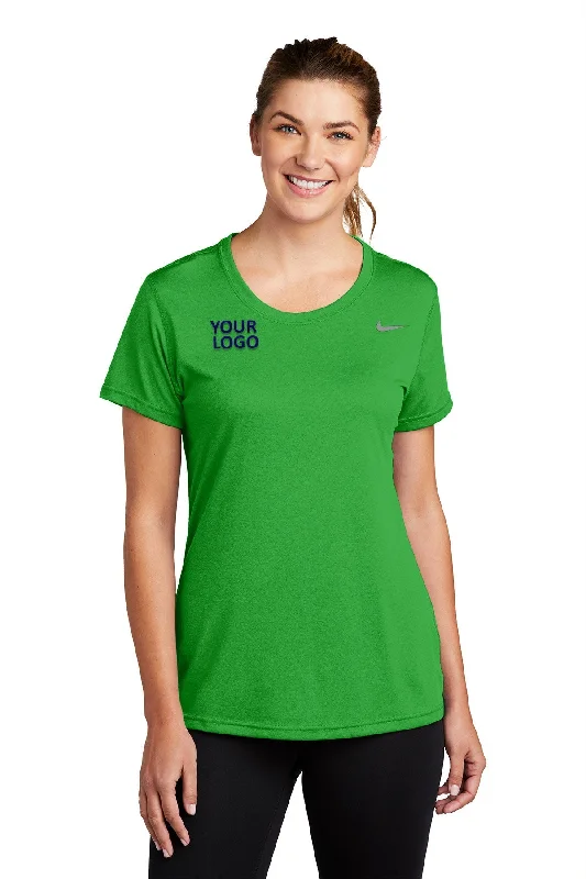 Professional nylon backpack for sleek office style -Nike Ladies Team rLegend Customized Tee's, Apple Green