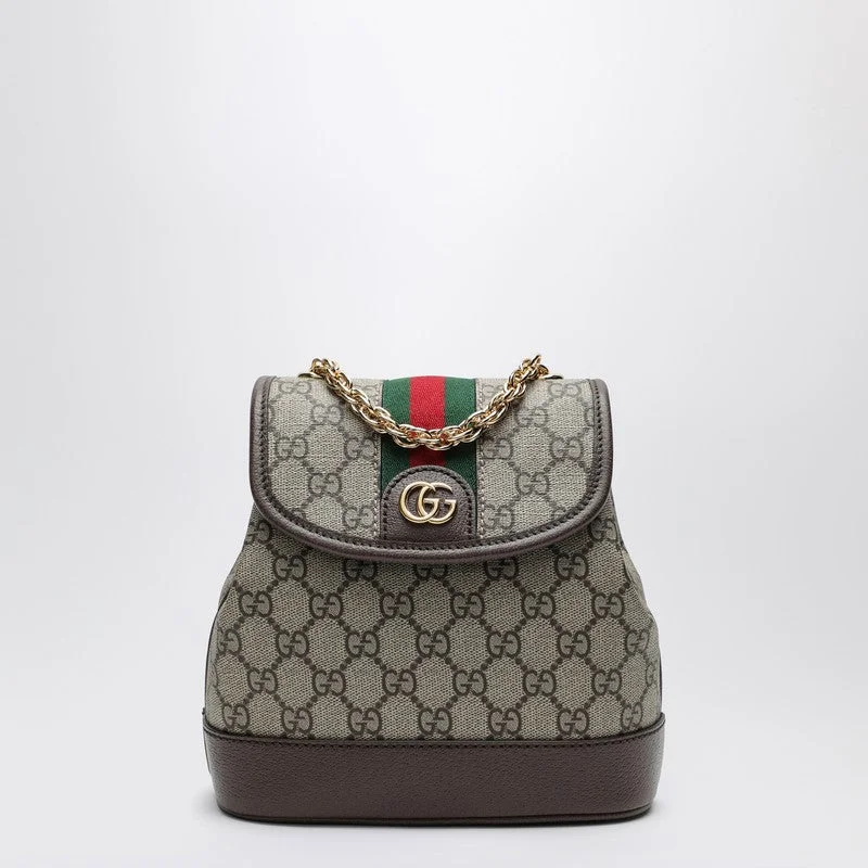 Fashion-forward backpack for bold street style -Gucci Ophidia Gg Beige/Ebony Mini Backpack Women