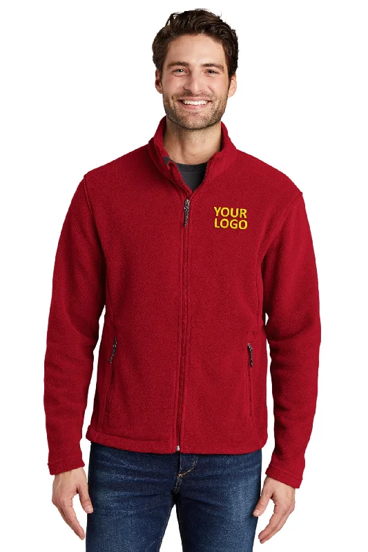 Floral Jackets for Feminine -Jackets for gym-Port Authority Value Fleece Customized Jackets, True Red