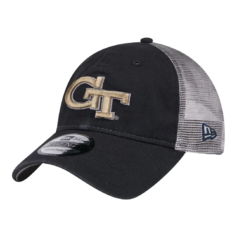 Printed Jackets with Patterns -Jackets for cycling-Georgia Tech Yellow Jackets Slick 920 Adjustable Navy Hat