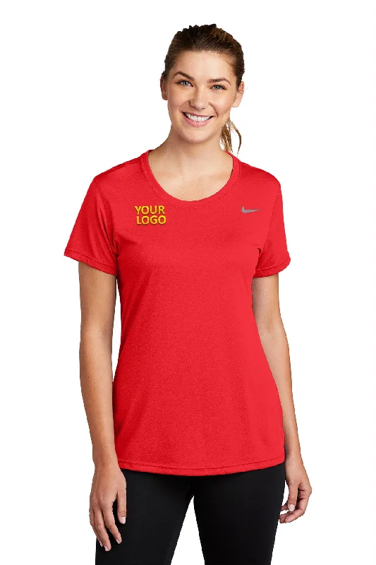 Bright orange backpack for outdoor visibility needs -Nike Ladies Team rLegend Customized Tee's, University Red