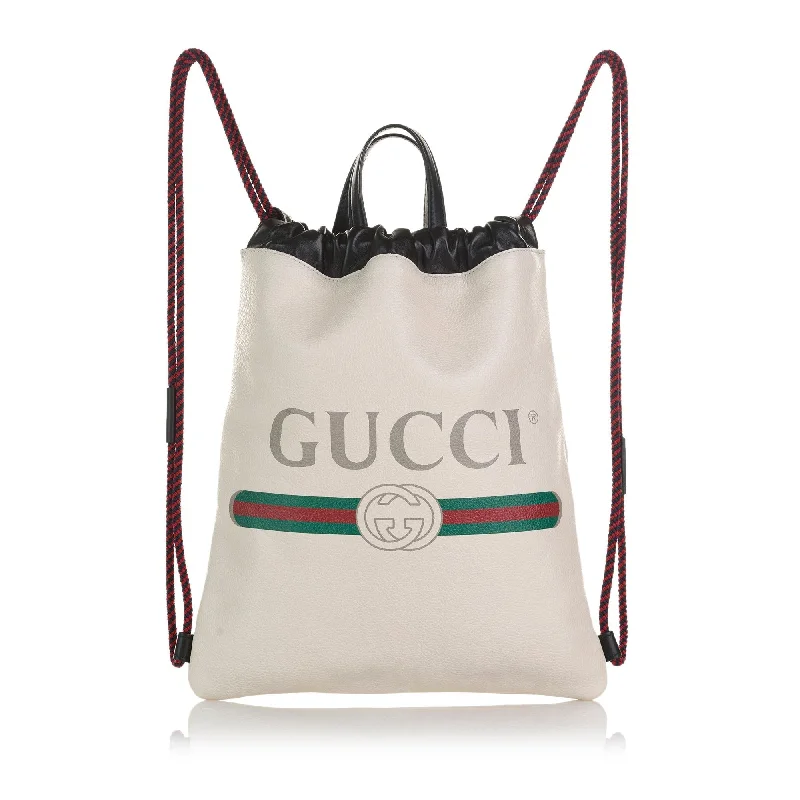 Ergonomic backpack for kids with back support -Gucci Logo Drawstring Backpack (SHG-Vl8urK)