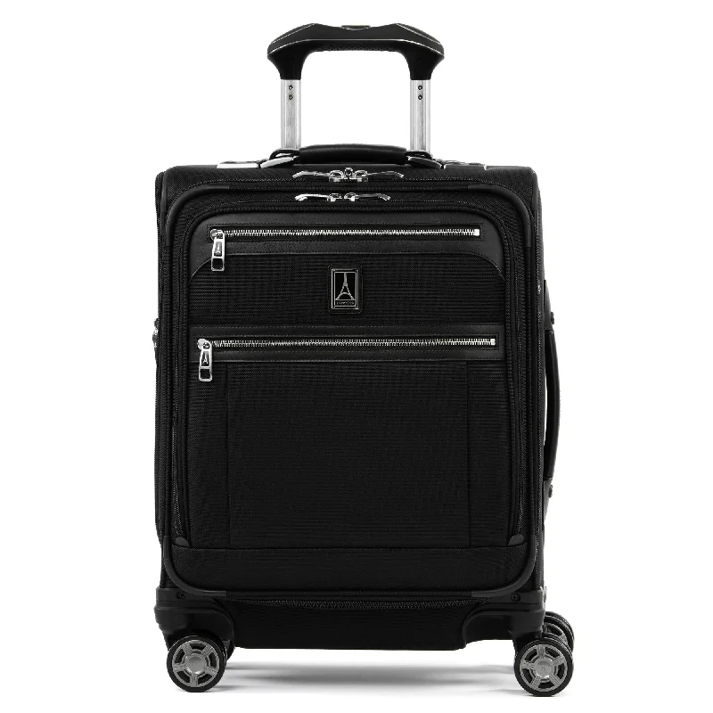 Fashionable leather backpack for weekend getaway chic -Travelpro Platinum Elite International Expandable Carry-On Spinner