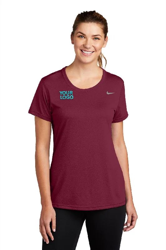 Premium travel backpack with lockable zipper security -Nike Ladies Team rLegend Customized Tee's, TeamMaroon