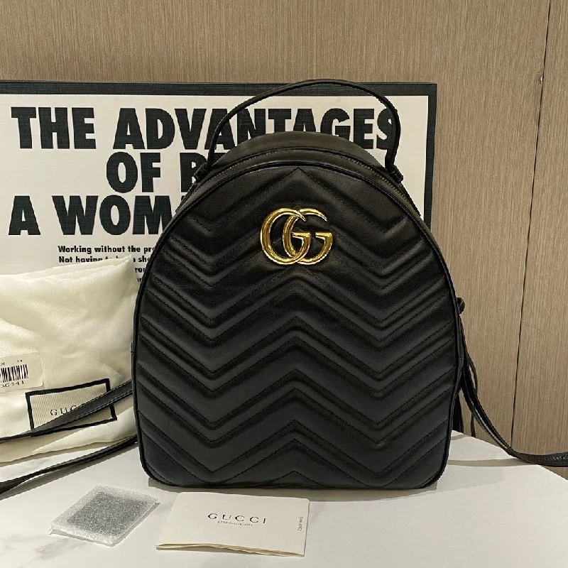 Designer backpack for high-end fashion enthusiasts -Gucci Marmont Leather Backpack