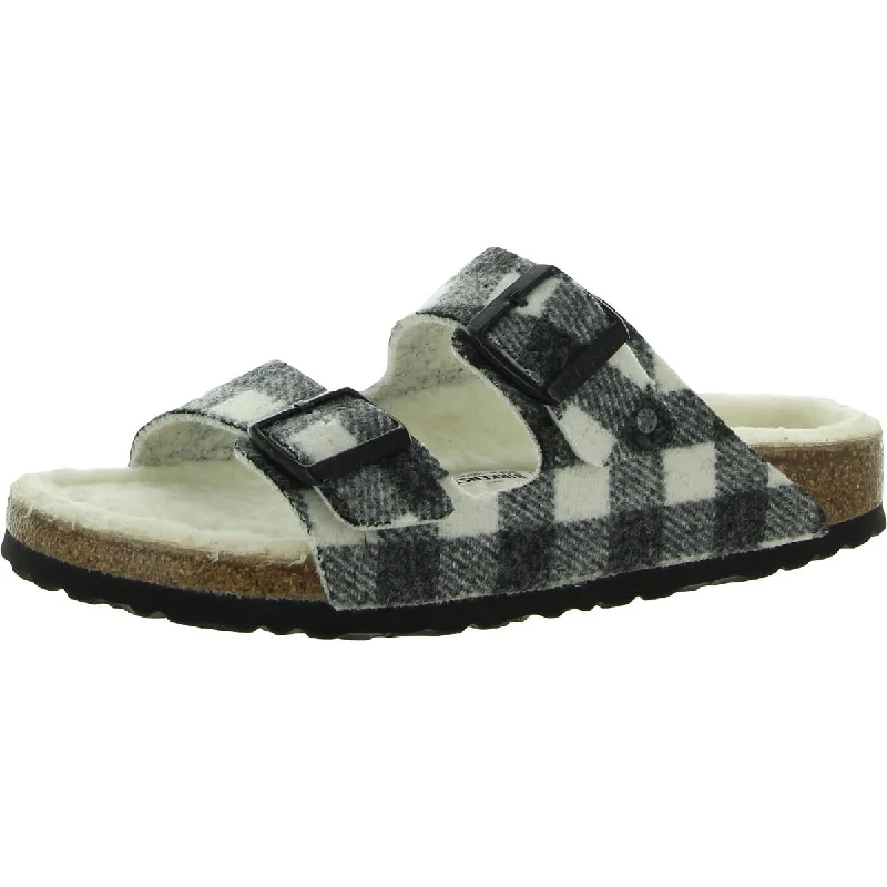 Casual sandals for men with slip-on design and cushioned support for easy wear-Sandals for work-Birkenstock Womens Arizona Rivet Wool Casual Slide Sandals