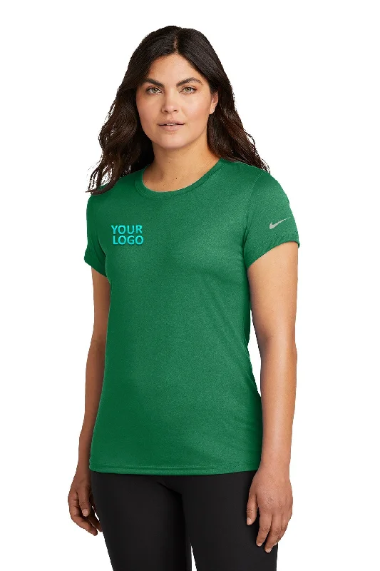 Heavy-duty work backpack for construction site tools -Nike Ladies Swoosh Sleeve rLegend Customized Tee's, Gorge Green