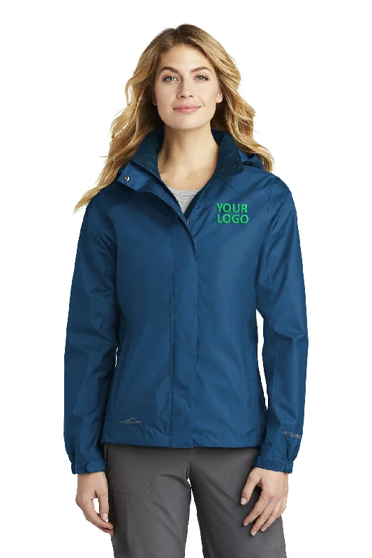 Trench Jackets for Classic Look -Jackets for winter-Eddie Bauer Ladies Customized Rain Jackets, Deep Sea Blue