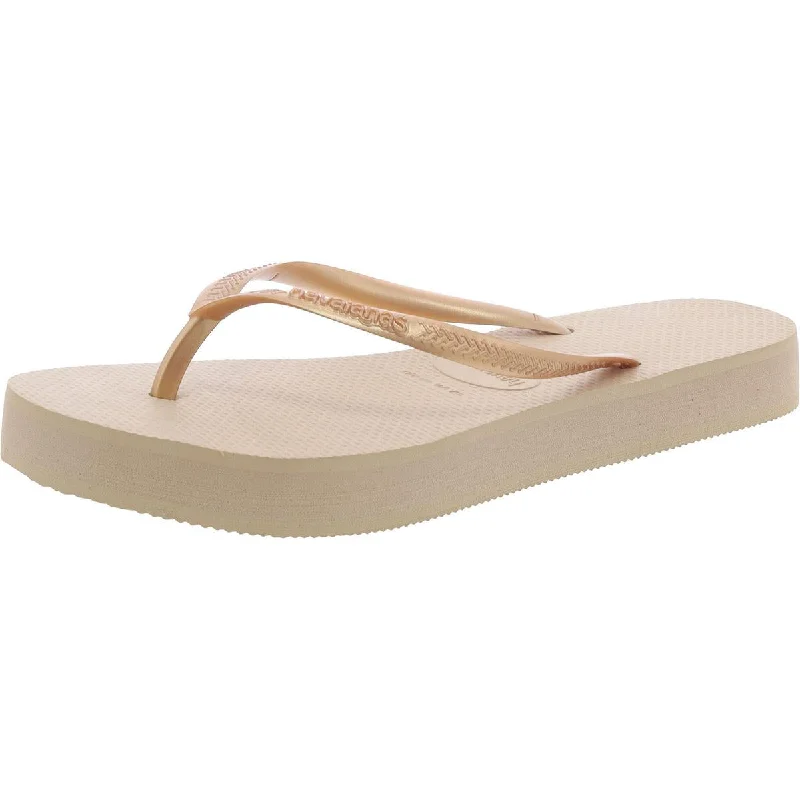 Casual sandals for women with flat soles and comfortable fit for everyday wear-Sandals for beach weddings-Havaianas Womens Open Toe Slip On Thong Sandals