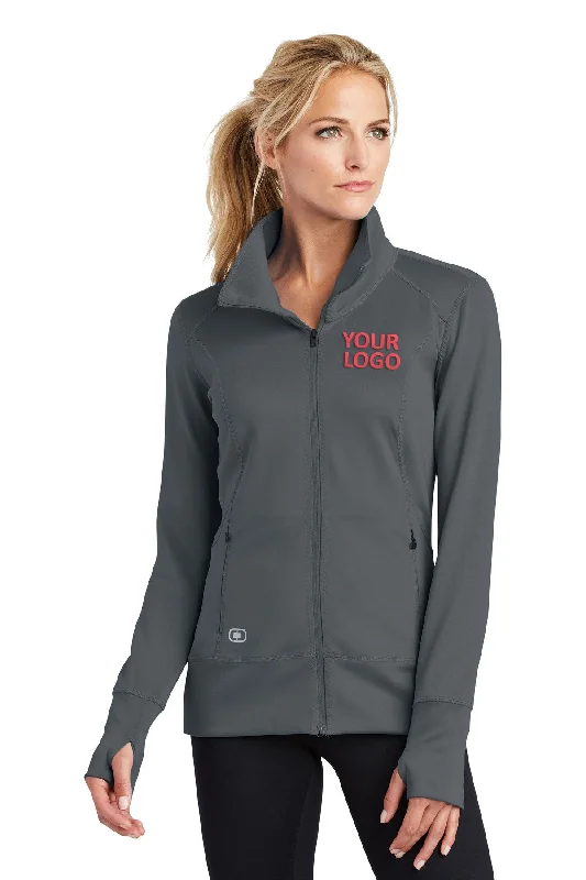 Valentine's Day Jackets for Romantic -Jackets with velvet fabric-OGIO ENDURANCE Ladies Fulcrum Custom Jackets, Gear Grey