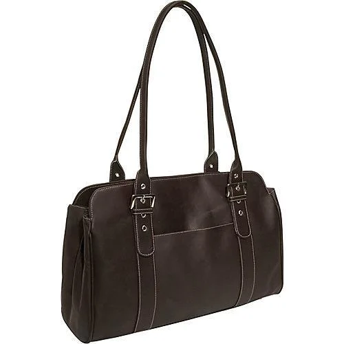 Eco-conscious backpack with sustainable fabric choices -Piel Leather Ladies Buckle Business Tote