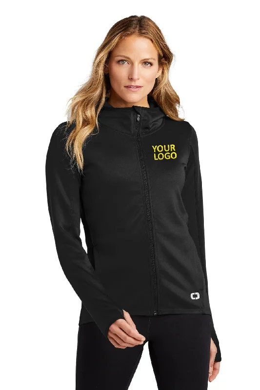 Embroidered Jackets for Detail -Jackets for tropical weather-OGIO ENDURANCE Ladies Stealth Customized Jackets, Blacktop