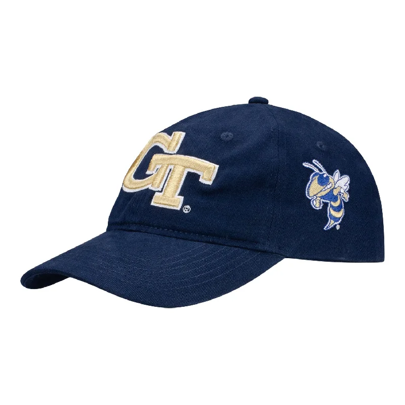 Waterproof Jackets for Outdoor -Jackets for formal occasions-Georgia Tech Yellow Jackets Starter Navy Adjustable Hat