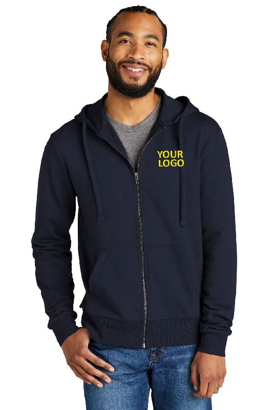 Heavy-duty backpack for construction worker essentials -Allmade Unisex Organic French Terry Full-Zip Hoodie, Night Sky Navy