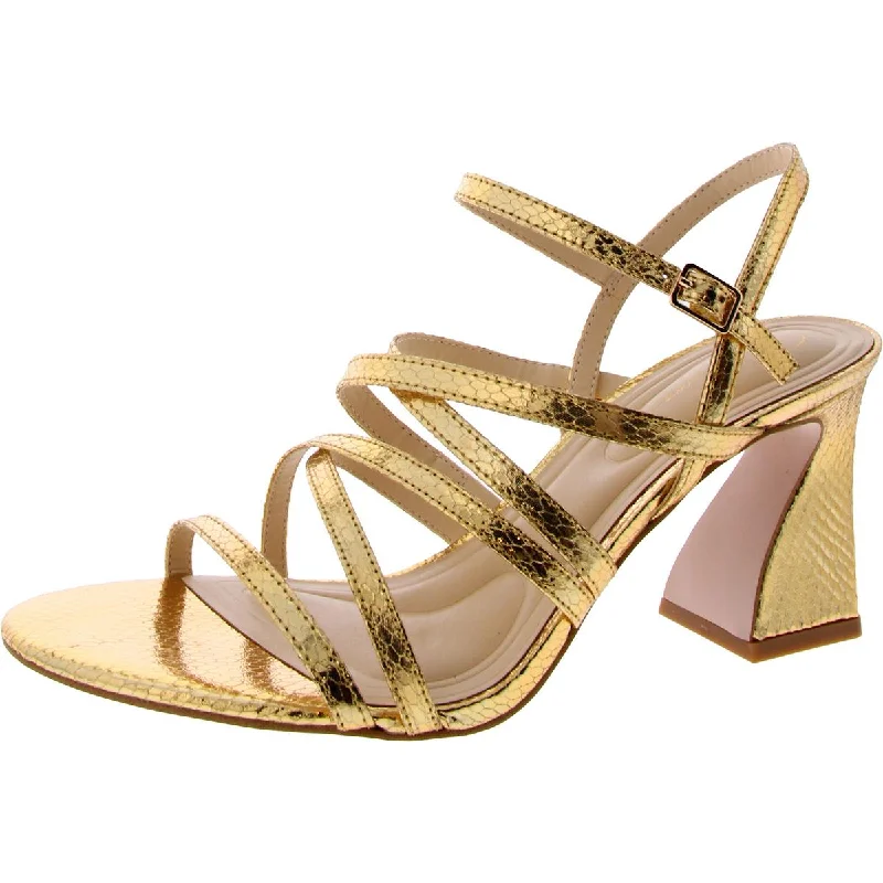 Outdoor sandals for men with durable rubber sole and adjustable straps-Sandals with bright colors-Jessica Simpson Womens Nirina Metallic Strappy Sandals