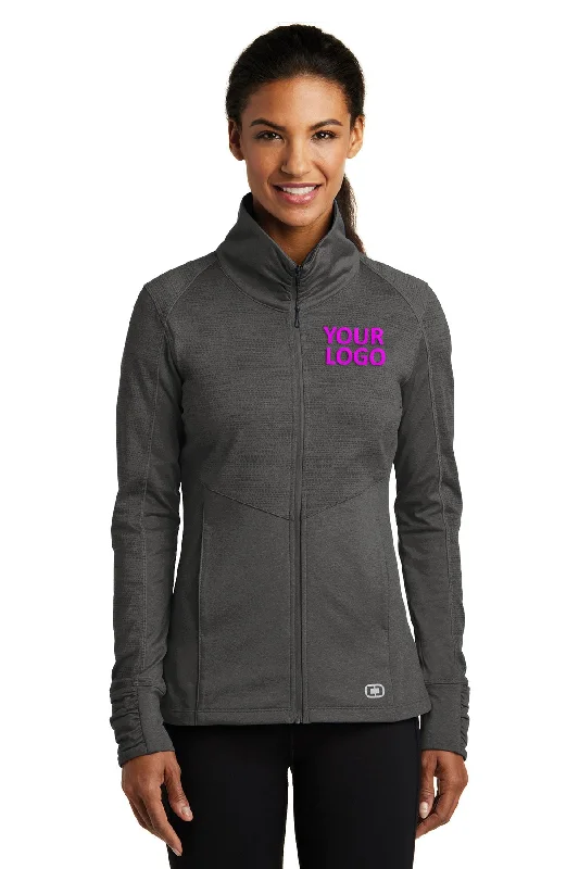 University Jackets for Academics -Jackets with trench coat design-OGIO ENDURANCE Ladies Sonar Custom Jackets, Blacktop Heather