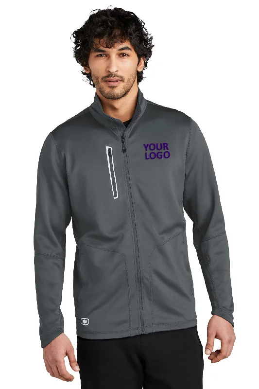 Business Jackets for Meetings -Jackets with high collar-OGIO ENDURANCE Fulcrum Custom Jackets, Gear Grey