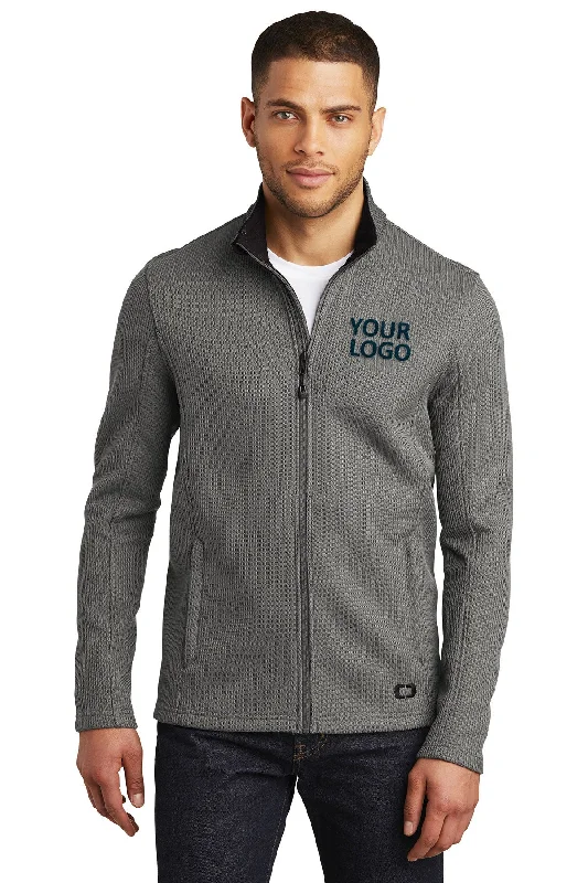 Floral Jackets for Feminine -Jackets for gym-OGIO Grit Customized Fleece Jackets, Gear Grey