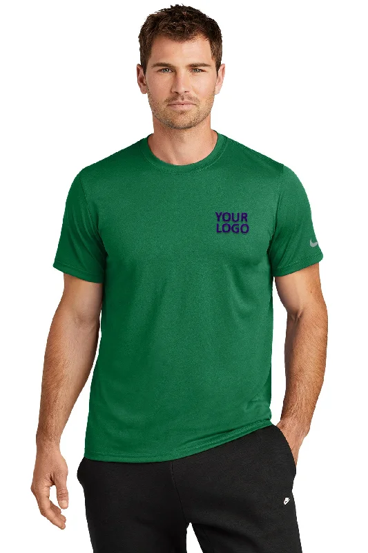 Hydration-compatible backpack for marathon running events -Nike Swoosh Sleeve rLegend Customized Tee's, Gorge Green