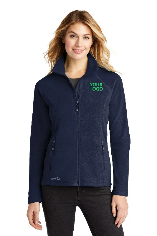 Printed Jackets with Patterns -Jackets for cycling-Eddie Bauer Ladies Custom Microfleece Jackets, Navy