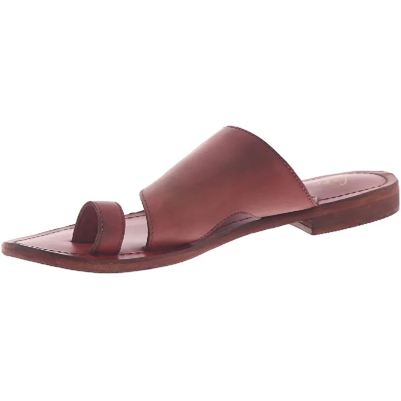 Trendy sandals for men with woven straps and lightweight footbed for comfort-Sandals with heels-Free People Womens Sant Antoni Leather Slip On Slide Sandals