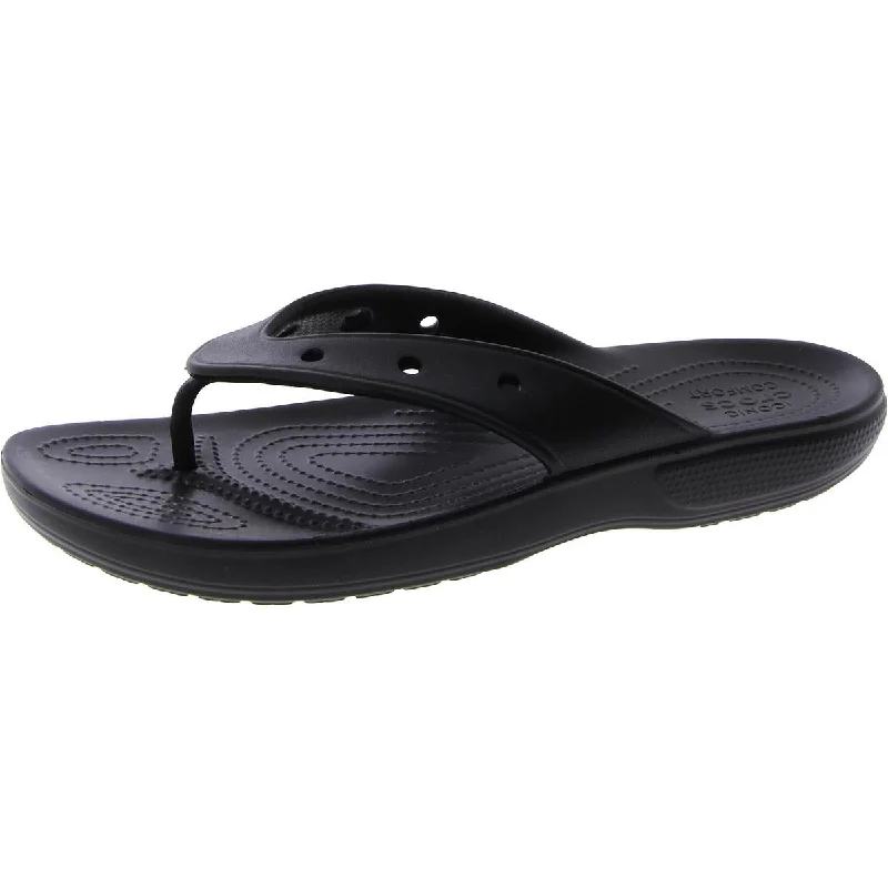 Summer sandals for women with simple design and flexible, comfortable fit-Sandals with braided straps-Crocs Womens Casual Slip-On Thong Sandals