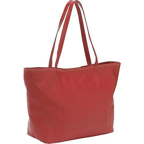 Bright orange backpack for outdoor visibility needs -Piel Leather Women's Tote