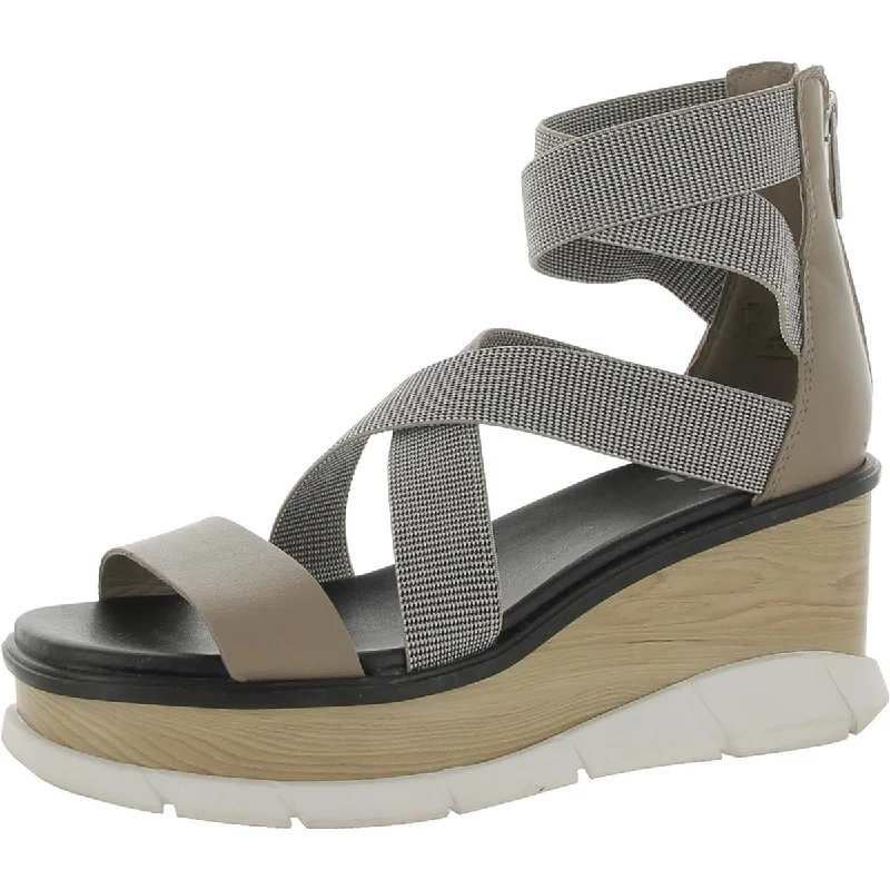 Fashionable sandals for men with canvas material and slip-resistant soles for durability-Sandals for yoga-Sorel Womens Joanie III Mixed Media Ankle Wedge Sandals