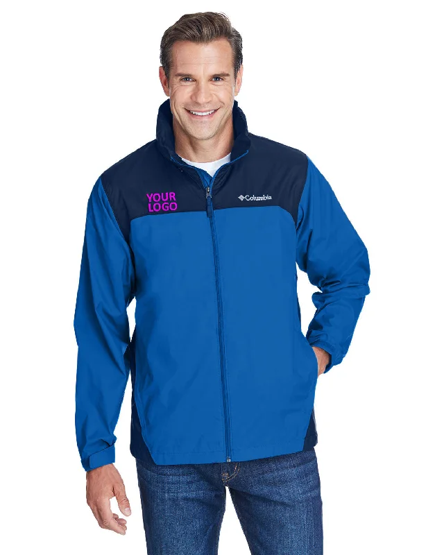 Cycling Jackets for Bike Rides -Jackets with button closure-Columbia Glennaker Lake Rain Jacket, Blue Jay