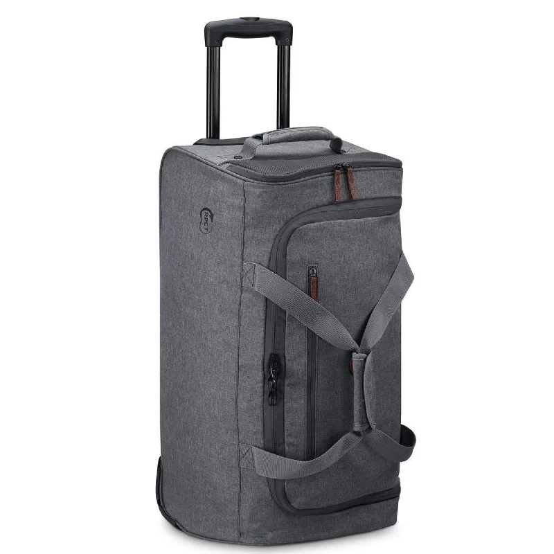 Multi-use backpack for gym and office needs -Delsey Maubert 2.0 24" 2-Wheel Duffel