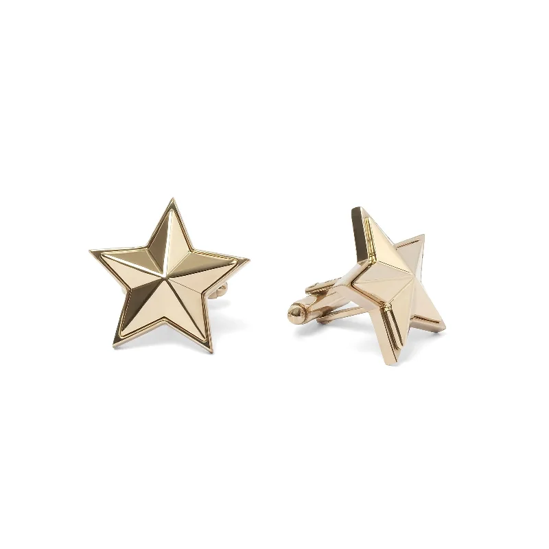 Minimalist black backpack for sleek professional use -Cufflinks Stars in Gold