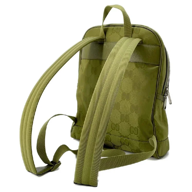 Casual minimalist backpack for simple daily carry -GUCCI Off the Grid GGNylon Backpack Khaki644992 Nylon Leather