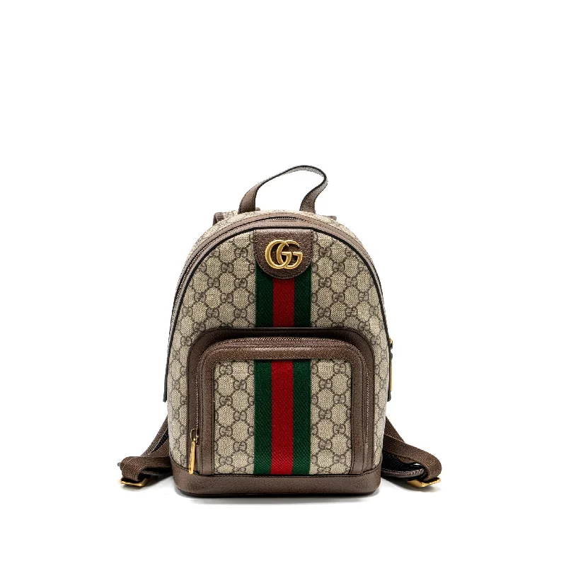 Heavy-duty work backpack for construction site tools -Gucci Ophidia GG Small Backpack GG supreme canvas brown GHW