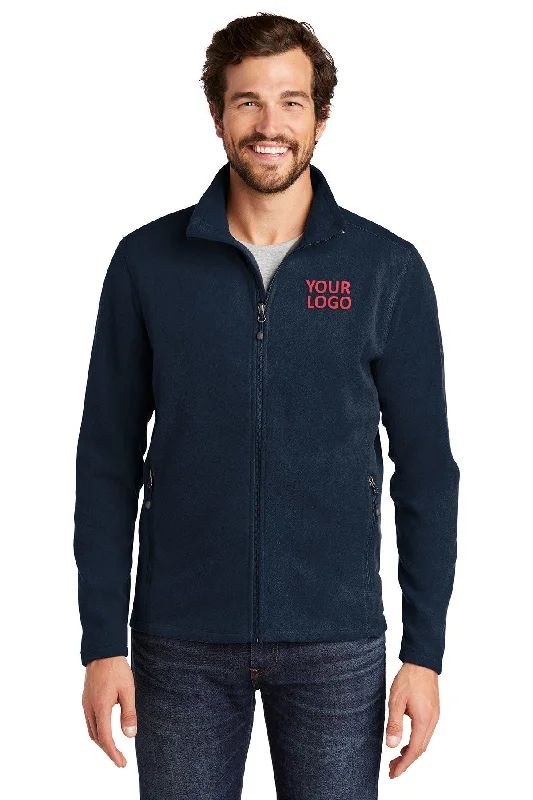 Breathable Jackets for Comfort -Jackets for date night-Eddie Bauer Custom Microfleece Jackets, Navy