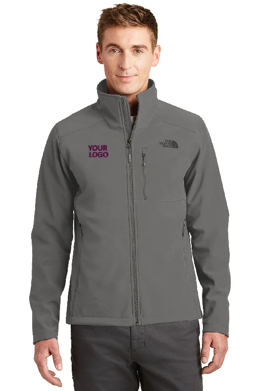 Down Jackets for Cold Protection -Jackets for rain-North Face Apex Barrier Soft Shell Jacket Asphalt Grey