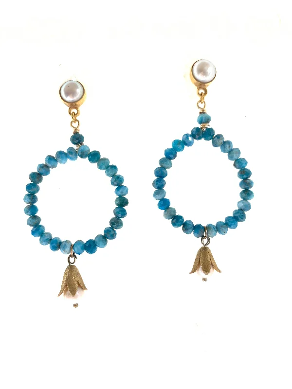 Best hoop earrings with stacked layers for a dimensional and bold look-Celebrity-inspired hoop earrings-Blue tulip