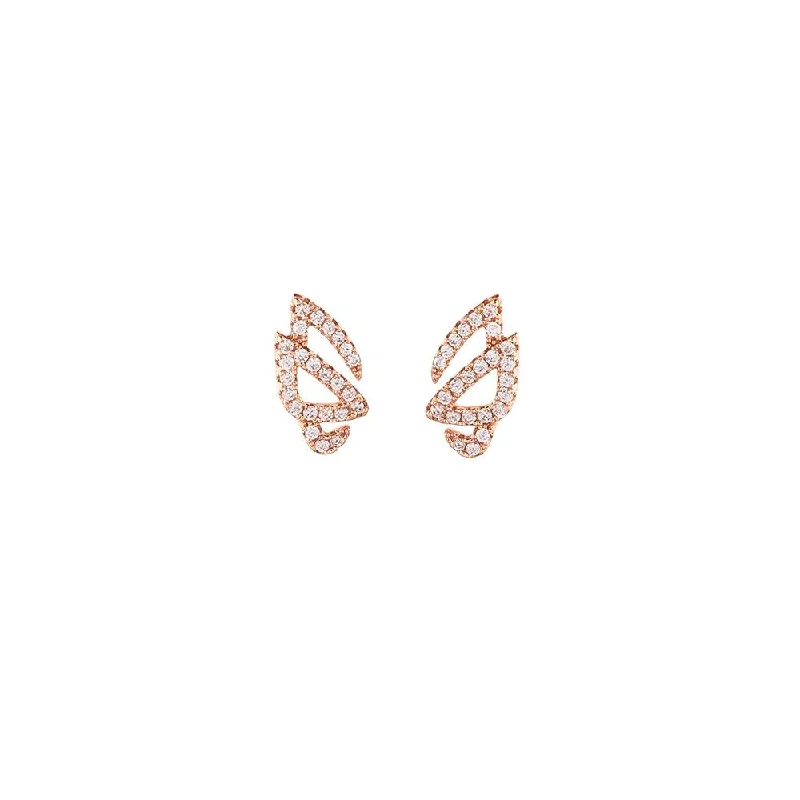 Best hoop earrings with satin ribbons for a soft, feminine appearance-Thick hoop earrings-Rose Gold Unmasked Studs