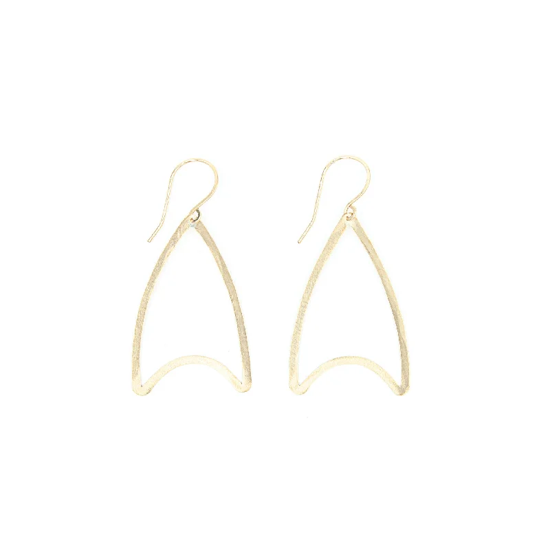 Best hoop earrings with geometric cuts for a sharp, modern appeal-Affordable hoop earrings-Shape Earrings: Curved Triangle