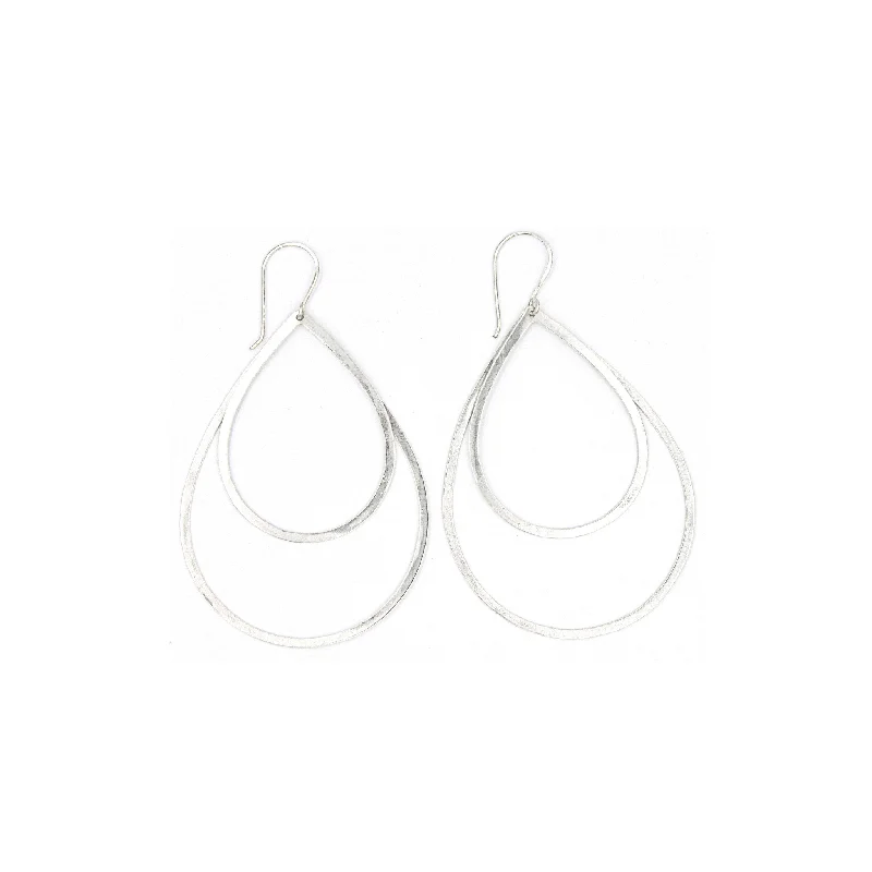 Best hoop earrings with detachable studs for a versatile and adjustable accessory-Medium hoop earrings-Shape Earrings: Double Tear