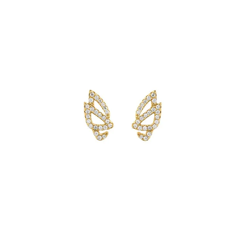 Hoop earrings with a matte black finish for a sleek, edgy vibe-Hoop earrings in gold-Yellow Gold Unmasked Studs